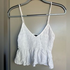 Coastal cowgirl white cropped tank top